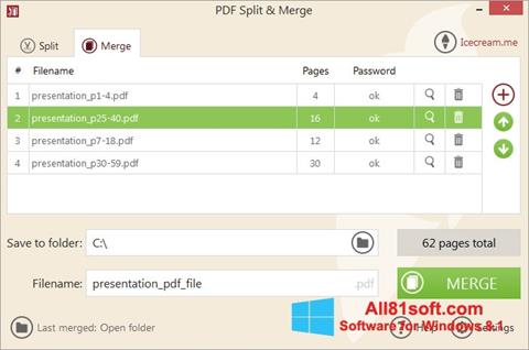 Ảnh chụp màn hình PDF Split and Merge cho Windows 8.1