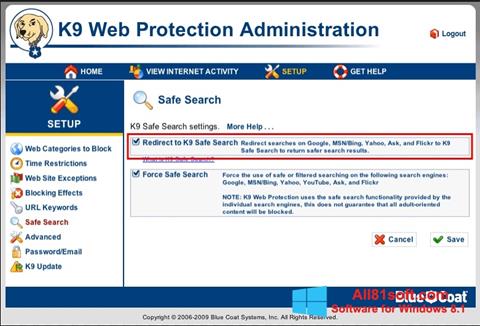 Ảnh chụp màn hình K9 Web Protection cho Windows 8.1