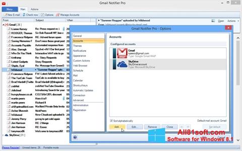Ảnh chụp màn hình Gmail Notifier cho Windows 8.1