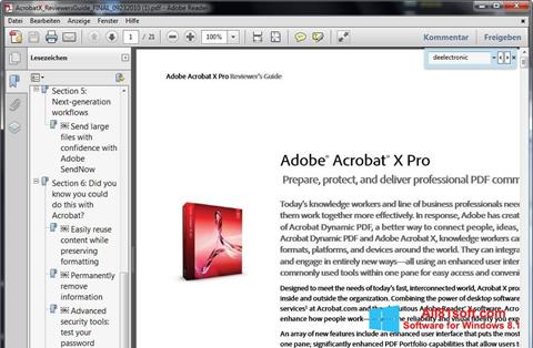 Ảnh chụp màn hình Adobe Reader cho Windows 8.1