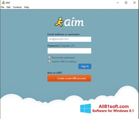 Ảnh chụp màn hình AOL Instant Messenger cho Windows 8.1