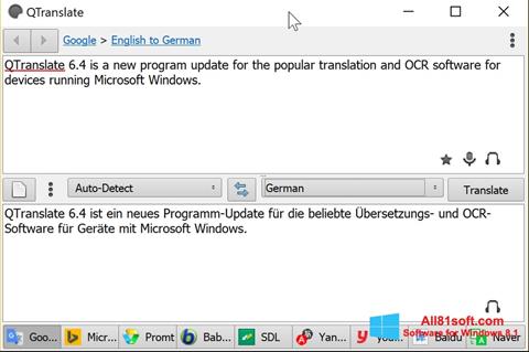 Ảnh chụp màn hình QTranslate cho Windows 8.1