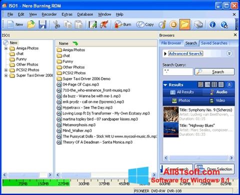 Ảnh chụp màn hình Nero Burning ROM cho Windows 8.1