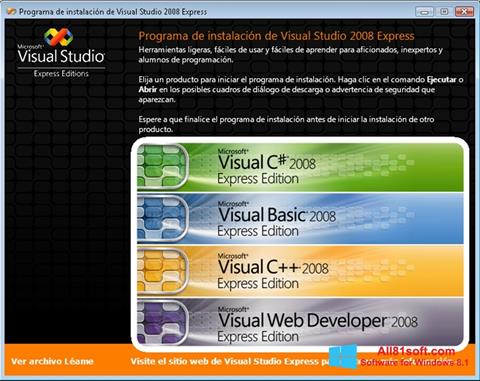 Ảnh chụp màn hình Microsoft Visual Studio cho Windows 8.1