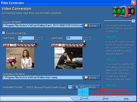 Ảnh chụp màn hình Active WebCam cho Windows 8.1