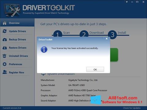 Ảnh chụp màn hình Driver Toolkit cho Windows 8.1