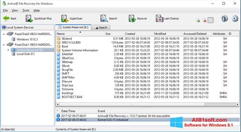 Ảnh chụp màn hình Active File Recovery cho Windows 8.1
