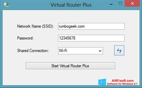 Ảnh chụp màn hình Virtual Router Plus cho Windows 8.1