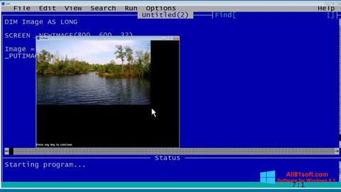 Ảnh chụp màn hình QBasic cho Windows 8.1