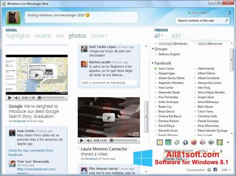Ảnh chụp màn hình Windows Live Messenger cho Windows 8.1