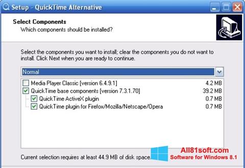 Ảnh chụp màn hình QuickTime Alternative cho Windows 8.1