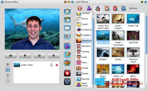 Ảnh chụp màn hình WebcamMax cho Windows 8.1
