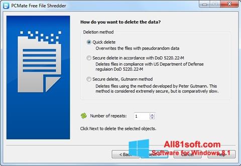 Ảnh chụp màn hình File Shredder cho Windows 8.1