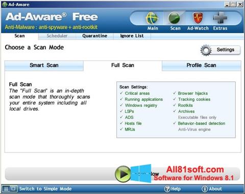 Ảnh chụp màn hình Ad-Aware Free cho Windows 8.1
