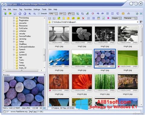 Ảnh chụp màn hình FastStone Image Viewer cho Windows 8.1