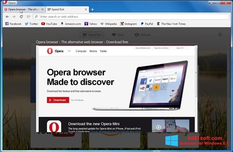 Ảnh chụp màn hình Opera Developer cho Windows 8.1