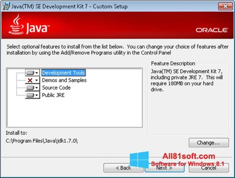 Ảnh chụp màn hình Java Development Kit cho Windows 8.1