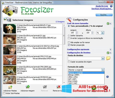 Ảnh chụp màn hình Fotosizer cho Windows 8.1