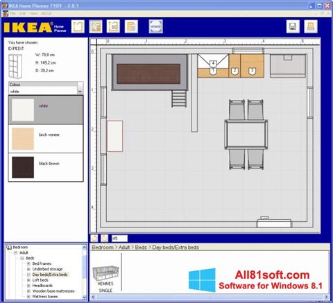 Ảnh chụp màn hình IKEA Home Planner cho Windows 8.1