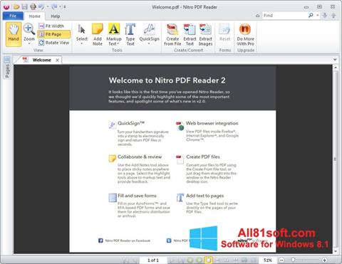 Ảnh chụp màn hình Nitro PDF Reader cho Windows 8.1